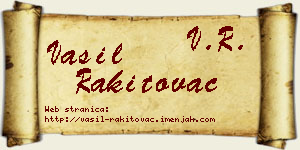 Vasil Rakitovac vizit kartica